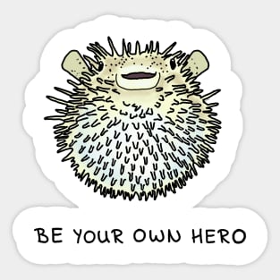 The Hero Pufferfish Sticker